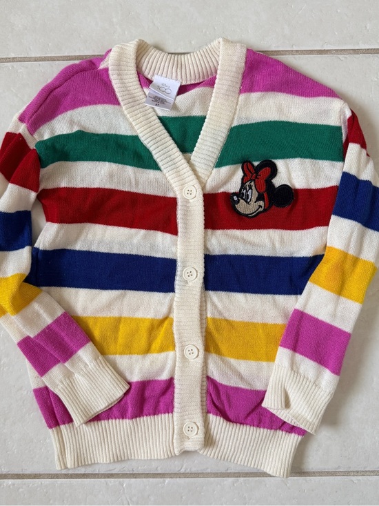 Disney Other - Disney Minnie Mouse Striped Cardigan Sweater Girls size 5T